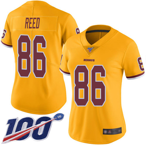 Washington Redskins Limited Gold Women Jordan Reed Jersey NFL Football #86 100th Season Rush Vapor